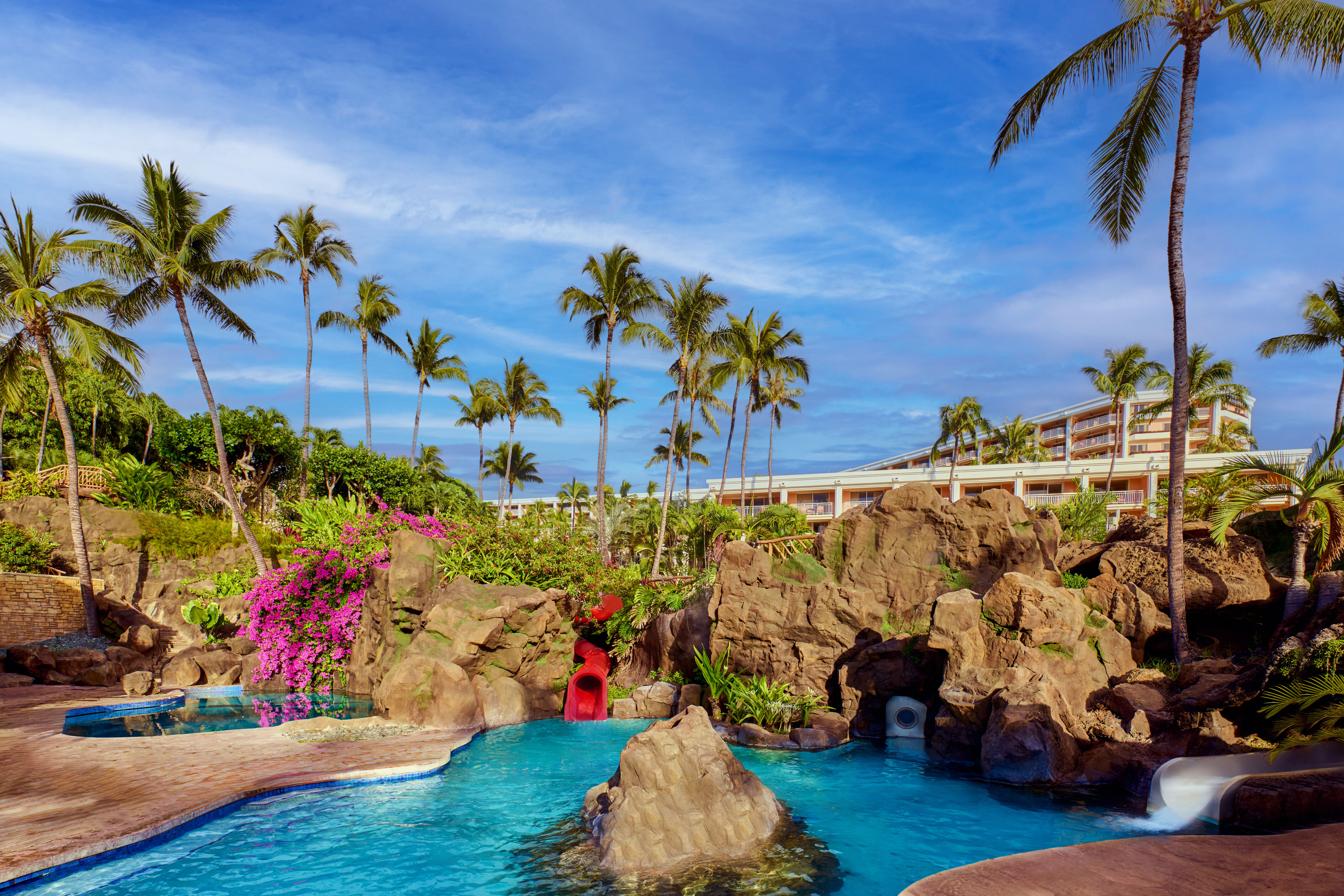 Wailea Canyon Activity Pool slides at Grand Wailea