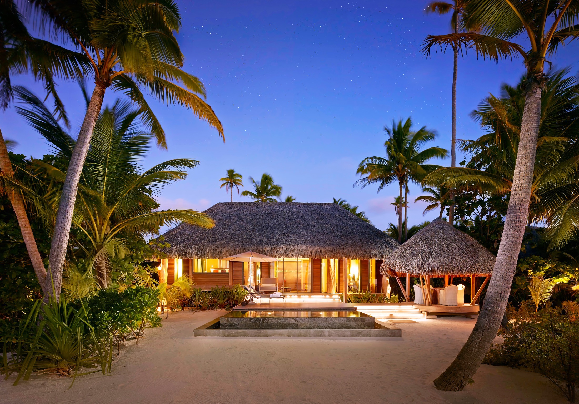 The Brando, Tetiaroa—twilight exterior